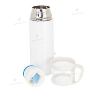 Thermos for sublimation metal (steel 201) white with a cup (350 ml) (8372) - фото 2 Thermos for sublimation metal (steel 201) white with a cup (350 ml) (8372) - фото 2 - Blanks for sublimation