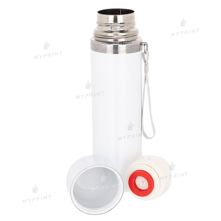 Thermos for sublimation metallic white (500 ml) (6068)  Thermos for sublimation metallic white (500 ml) (6068)