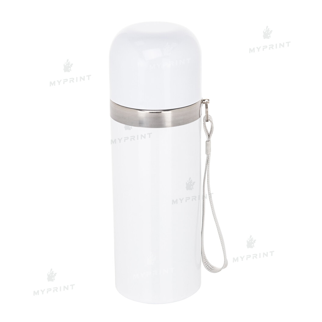 Thermos for sublimation metallic white (350 ml) (6069) - фото 1 Thermos for sublimation metallic white (350 ml) (6069) - фото 1 - Blanks for sublimation