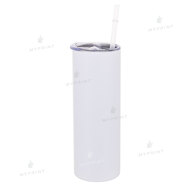 Thermocup for sublimation metal (steel 304) "Tumbler" white fluorescent with a metal tube (590 ml) (8368) - фото 2 Thermocup for sublimation metal (steel 304) "Tumbler" white fluorescent with a metal tube (590 ml) (8368) - фото 2 - Blanks for sublimation