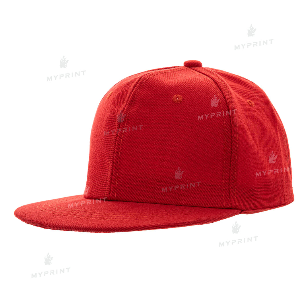 Кепка с прямым козырьком snapback красная (7980) - фото 1 Кепка с прямым козырьком snapback красная (7980) - фото 1 - Заготовки для сублимации