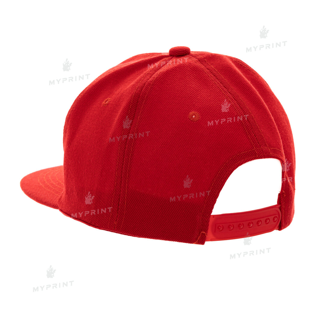 Кепка с прямым козырьком snapback красная (7980) - фото 3 Кепка с прямым козырьком snapback красная (7980) - фото 3 - Заготовки для сублимации