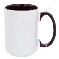 Sublimation cup colored inside with colored handle purple 15 Oz (425 ml) (10164) - фото 1 Sublimation cup colored inside with colored handle purple 15 Oz (425 ml) (10164) - фото 1 - Blanks for sublimation