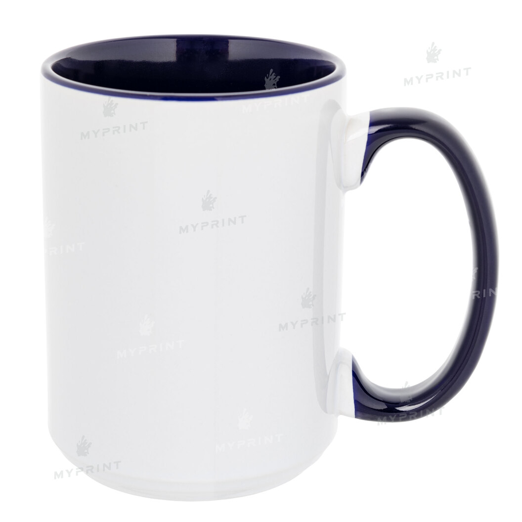 Кружка для сублимации цветная внутри с цветной ручкой темно-синяя 15 Oz (425 мл) (10168) - фото 1 Кружка для сублимации цветная внутри с цветной ручкой темно-синяя 15 Oz (425 мл) (10168) - фото 1 - Заготовки для сублимации