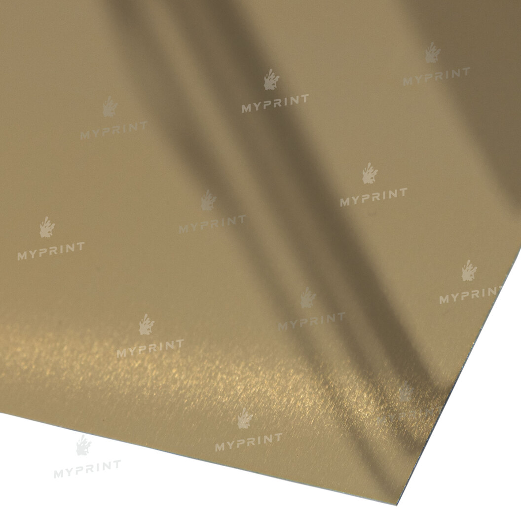 Sublimation Metal for Outdoor Use Glossy Light Gold 20*30.5cm Thickness 0.55mm (10210) - фото 1 Sublimation Metal for Outdoor Use Glossy Light Gold 20*30.5cm Thickness 0.55mm (10210) - фото 1 - Blanks for sublimation