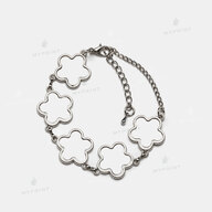 Браслет для сублімації з вставкою у формі квітів 20*20 мм (8295) - фото 1 Браслет для сублімації з вставкою у формі квітів 20*20 мм (8295) - фото 1 - Заготовки для сублімації