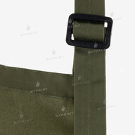 Фартух для термотрансферу саржевий з лямкою, що регулюється і кишенею подовжений оливковий (10261) - фото 3 Фартух для термотрансферу саржевий з лямкою, що регулюється і кишенею подовжений оливковий (10261) - фото 3 - Заготовки для сублімації