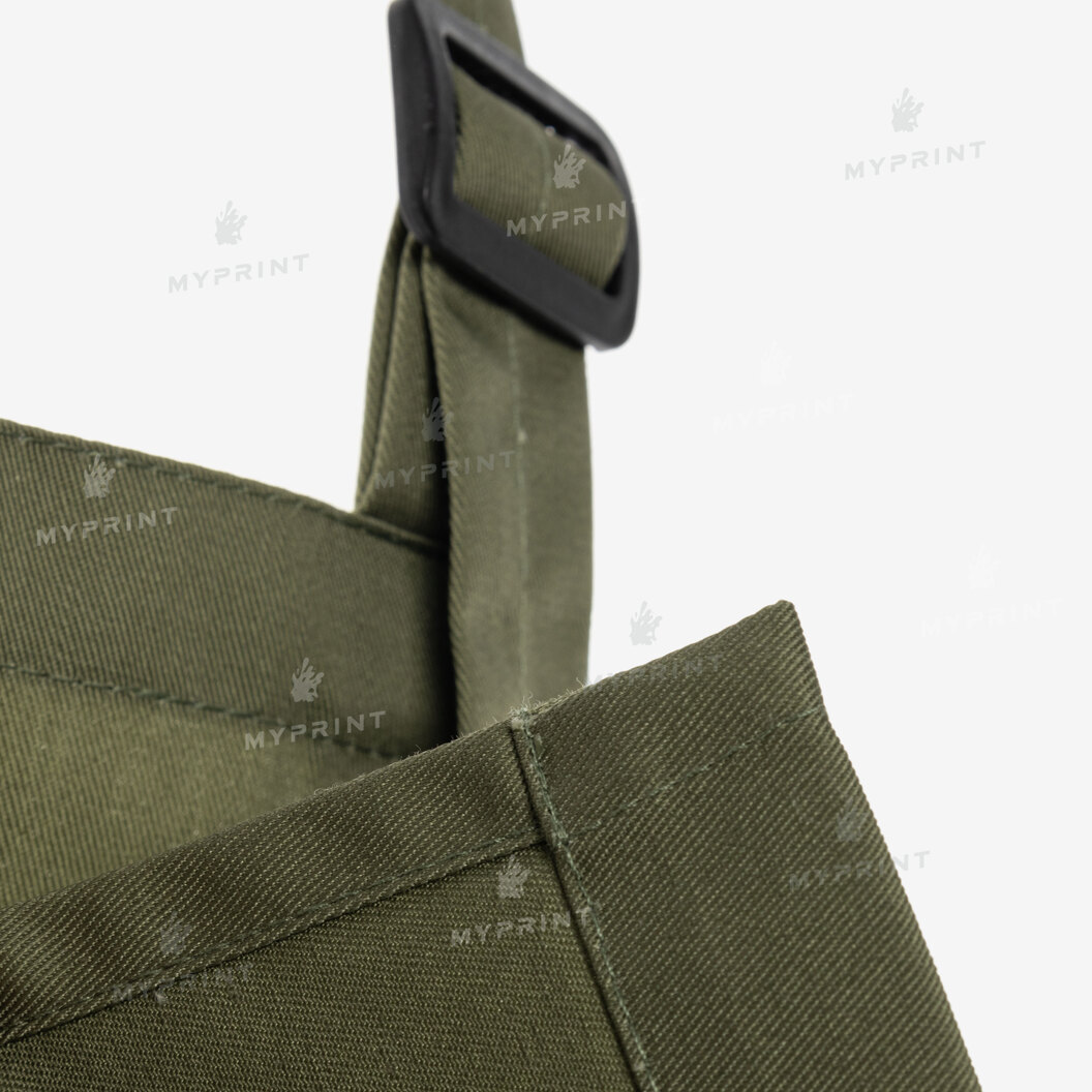 Фартух для термотрансферу саржевий з лямкою, що регулюється і кишенею подовжений оливковий (10261) - фото 4 Фартух для термотрансферу саржевий з лямкою, що регулюється і кишенею подовжений оливковий (10261) - фото 4 - Заготовки для сублімації