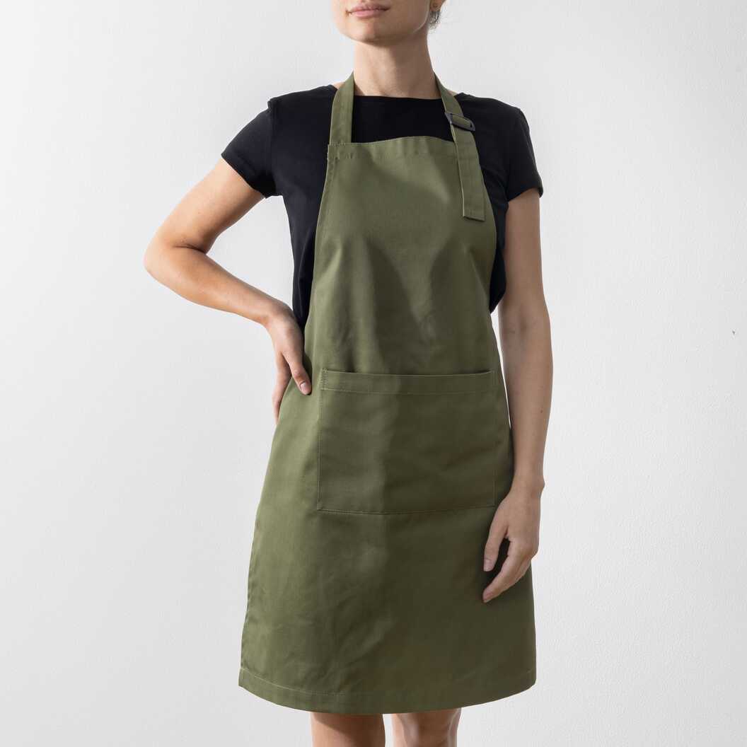 Фартух для термотрансферу саржевий з лямкою, що регулюється і кишенею подовжений оливковий (10261) - фото 1 Фартух для термотрансферу саржевий з лямкою, що регулюється і кишенею подовжений оливковий (10261) - фото 1 - Заготовки для сублімації