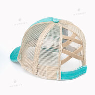 Vintage Cotton Heat Six Blade Cap with Mesh and Elastic Frayed Dark ocean blue (10313) - фото 3 Vintage Cotton Heat Six Blade Cap with Mesh and Elastic Frayed Dark ocean blue (10313) - фото 3 - Blanks for sublimation