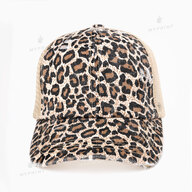 Vintage Cotton Heat Six Blade Cap with Mesh and Elastic Frayed leopard (10311) - фото 2 Vintage Cotton Heat Six Blade Cap with Mesh and Elastic Frayed leopard (10311) - фото 2 - Blanks for sublimation