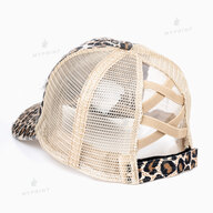Vintage Cotton Heat Six Blade Cap with Mesh and Elastic Frayed leopard (10311) - фото 3 Vintage Cotton Heat Six Blade Cap with Mesh and Elastic Frayed leopard (10311) - фото 3 - Blanks for sublimation