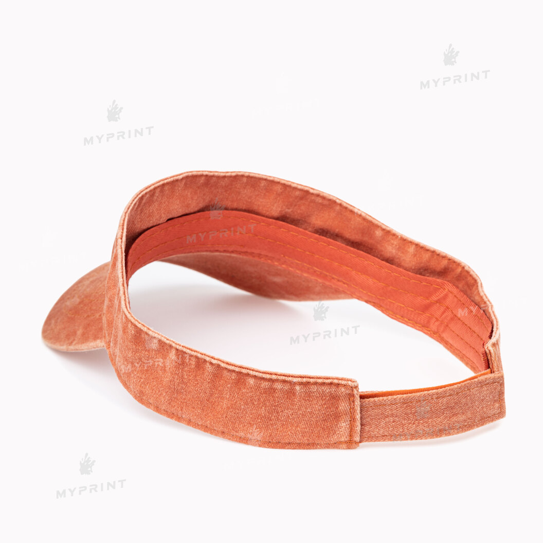 Кепка козырек унисекс хлопок Vintage потертая оранжевая (10274) - фото 3 Кепка козырек унисекс хлопок Vintage потертая оранжевая (10274) - фото 3 - Заготовки для сублимации