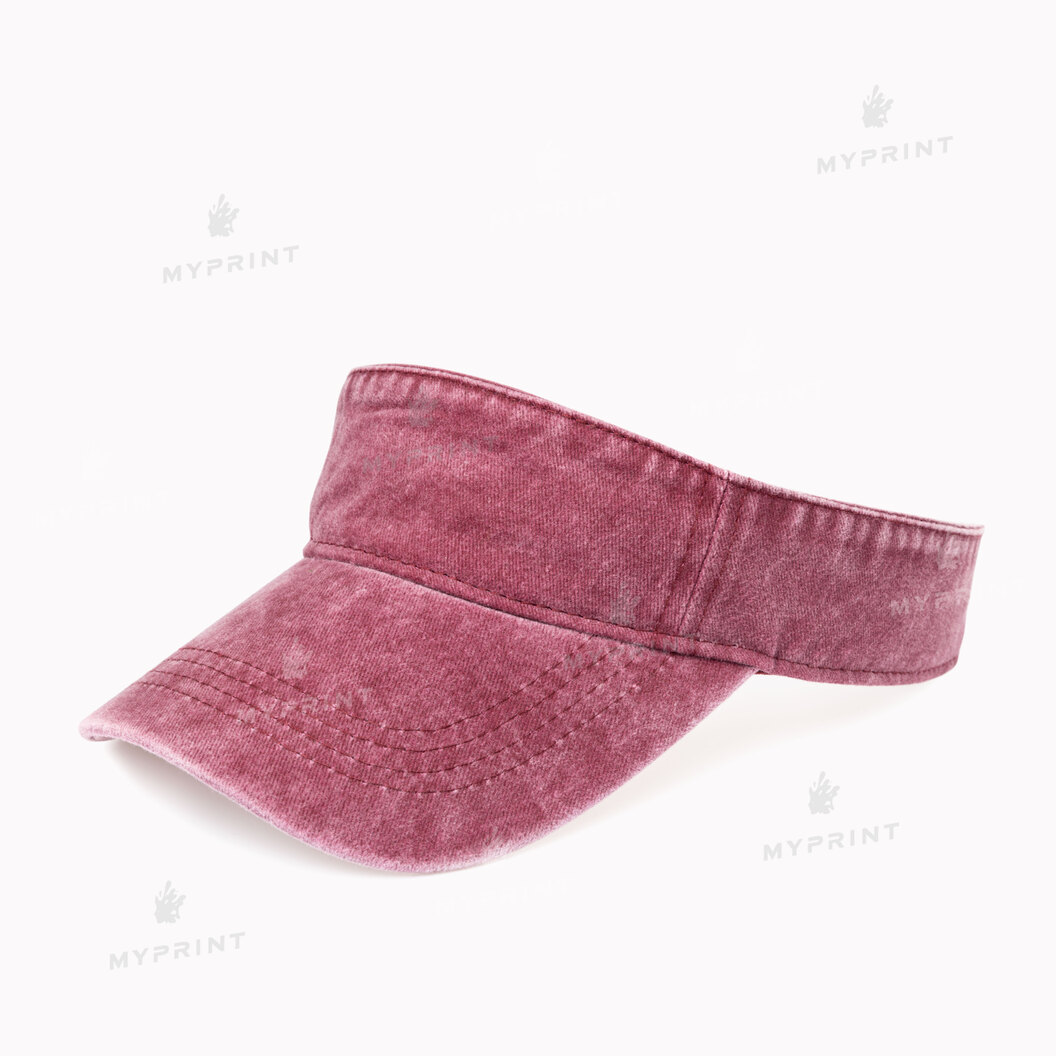 Кепка козырек унисекс хлопок Vintage потертая бордовая (10273) - фото 1 - Заготовки для сублимации