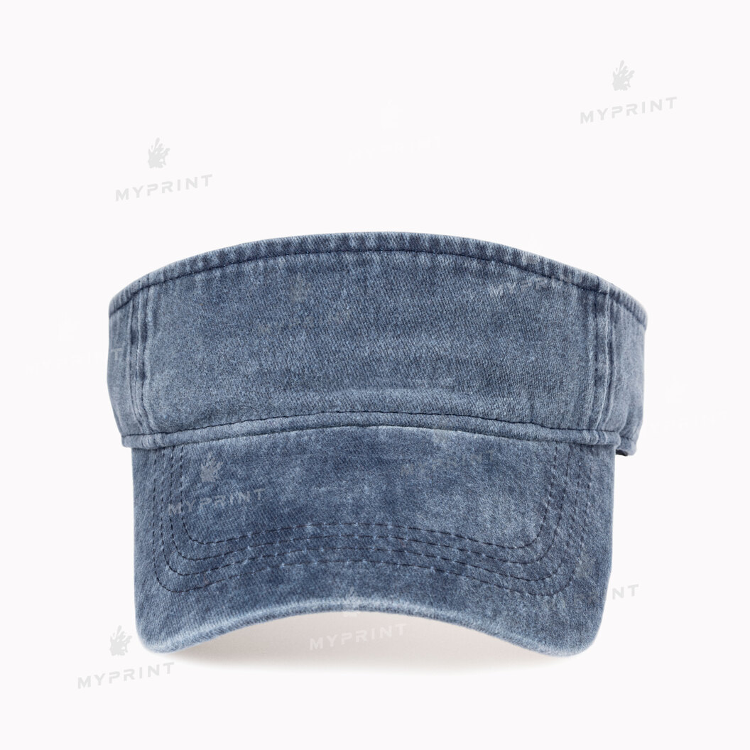 Кепка козырек унисекс хлопок Vintage потертая темно-синяя (10272) - фото 2 - Заготовки для сублимации