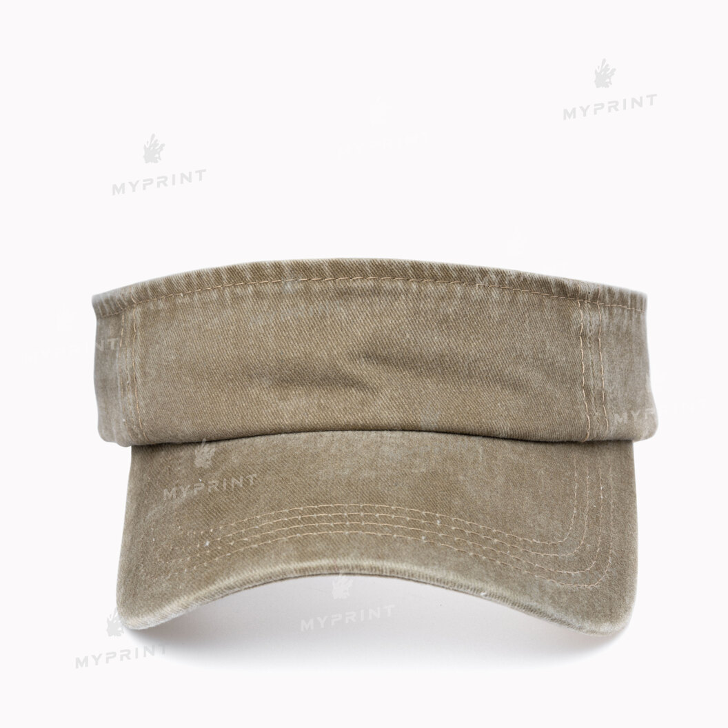 Кепка козырек унисекс хлопок Vintage потертая бежевая (10269) - фото 2 Кепка козырек унисекс хлопок Vintage потертая бежевая (10269) - фото 2 - Заготовки для сублимации
