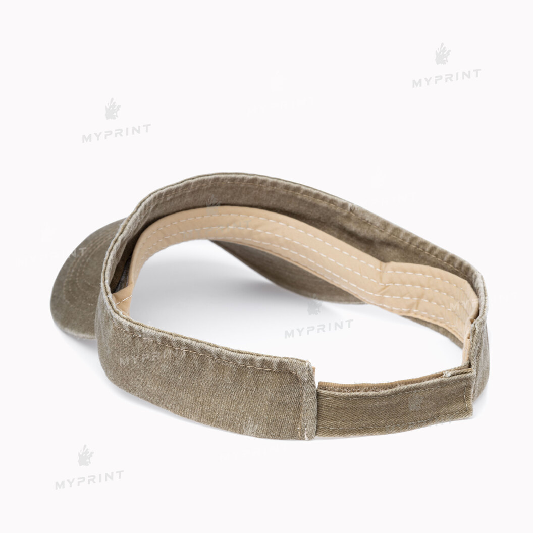 Кепка козырек унисекс хлопок Vintage потертая бежевая (10269) - фото 3 Кепка козырек унисекс хлопок Vintage потертая бежевая (10269) - фото 3 - Заготовки для сублимации