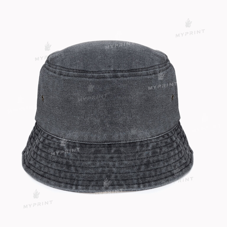 Панама унисекс Vintage потертая черная (10297)  Панама унисекс Vintage потертая черная (10297)