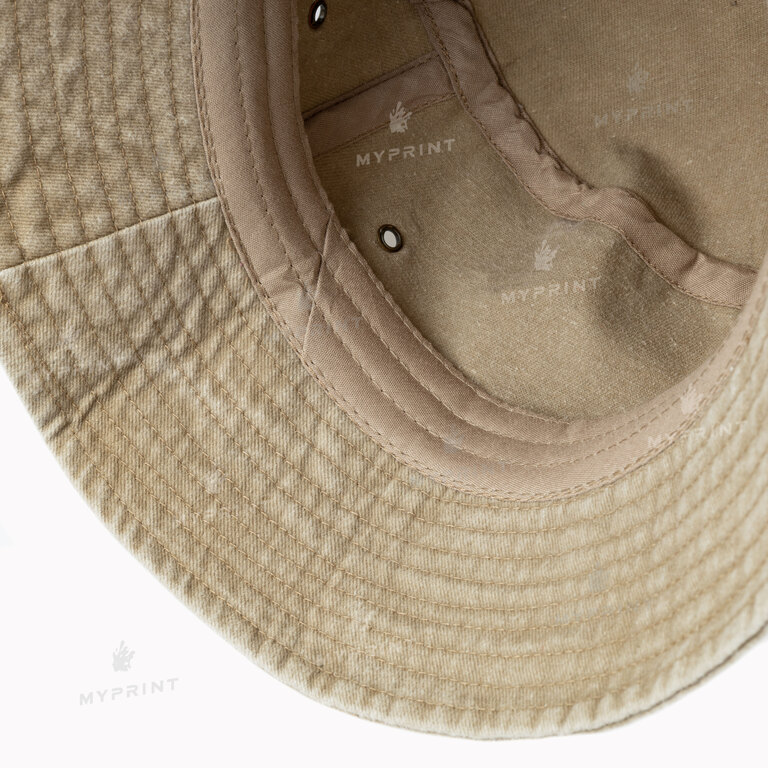 Панама унисекс Vintage потертая бежевая (10299) 