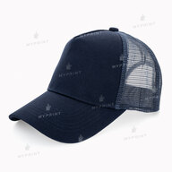 Five-blade cap with mesh cotton, dark blue (10359) - фото 1 Five-blade cap with mesh cotton, dark blue (10359) - фото 1 - Blanks for sublimation