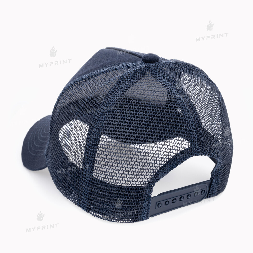 Five-blade cap with mesh cotton, dark blue (10359) - фото 3 Five-blade cap with mesh cotton, dark blue (10359) - фото 3 - Blanks for sublimation
