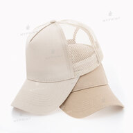 Five-blade cap with mesh cotton, beige (10360) - фото 4 Five-blade cap with mesh cotton, beige (10360) - фото 4 - Blanks for sublimation