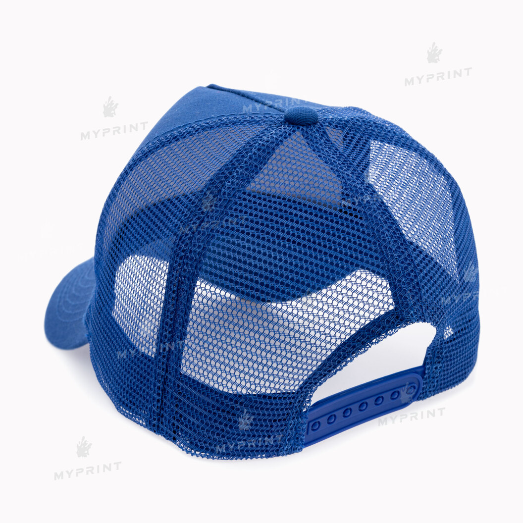 Five-blade cap with mesh cotton, medium blue (10362) - фото 3 Five-blade cap with mesh cotton, medium blue (10362) - фото 3 - Blanks for sublimation