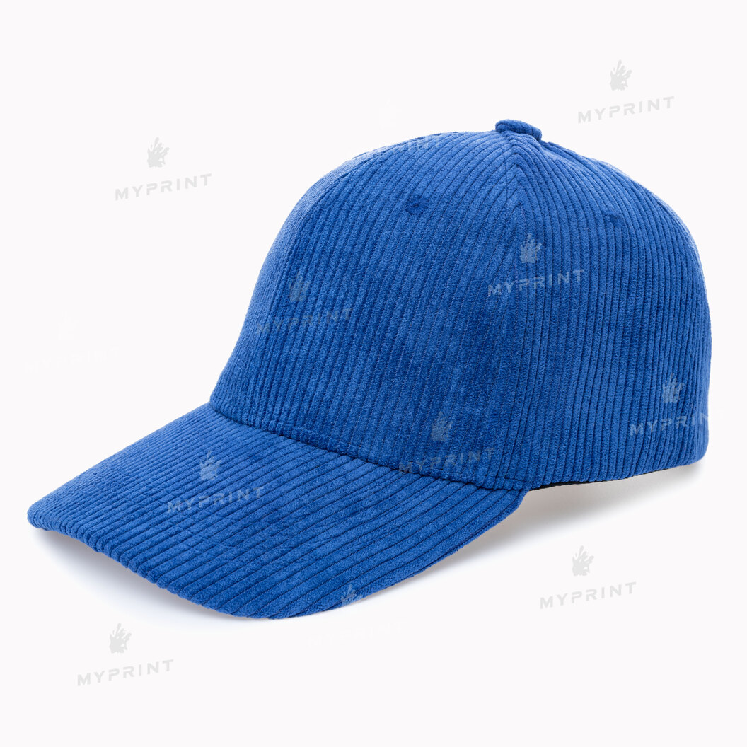 Кепка шестиклинка вельветова синя (10275) - фото 1 Кепка шестиклинка вельветова синя (10275) - фото 1 - Заготовки для сублімації