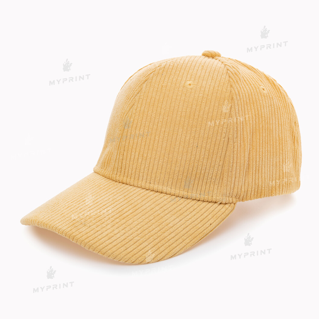 Кепка шестиклинка вельветова жовта (10276) - фото 1 Кепка шестиклинка вельветова жовта (10276) - фото 1 - Заготовки для сублімації