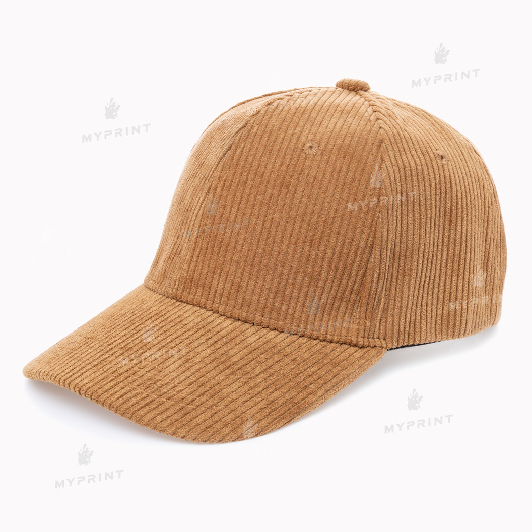 Corduroy orange six-bladed cap (10280) - фото 1 Corduroy orange six-bladed cap (10280) - фото 1 - Blanks for sublimation