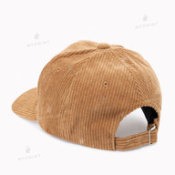 Corduroy orange six-bladed cap (10280) - фото 3 Corduroy orange six-bladed cap (10280) - фото 3 - Blanks for sublimation