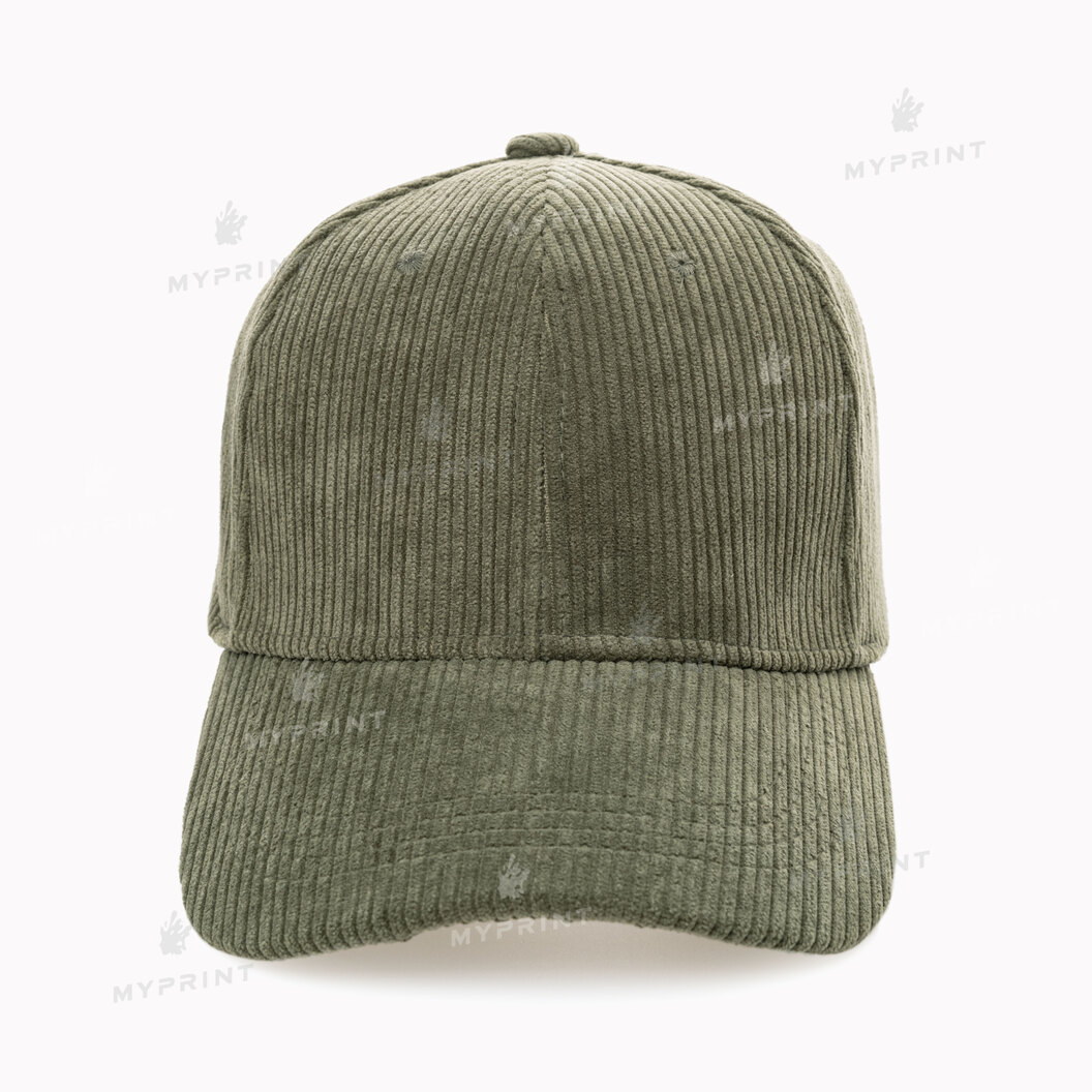 Кепка шестиклинка вельветова хакі (10282) - фото 2 Кепка шестиклинка вельветова хакі (10282) - фото 2 - Заготовки для сублімації