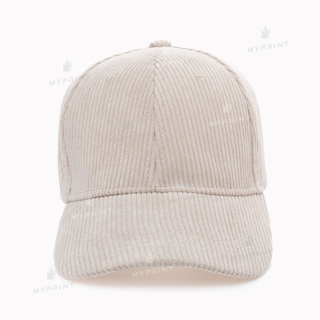 Кепка шестиклинка вельветова бежева (10286) - фото 2 Кепка шестиклинка вельветова бежева (10286) - фото 2 - Заготовки для сублімації