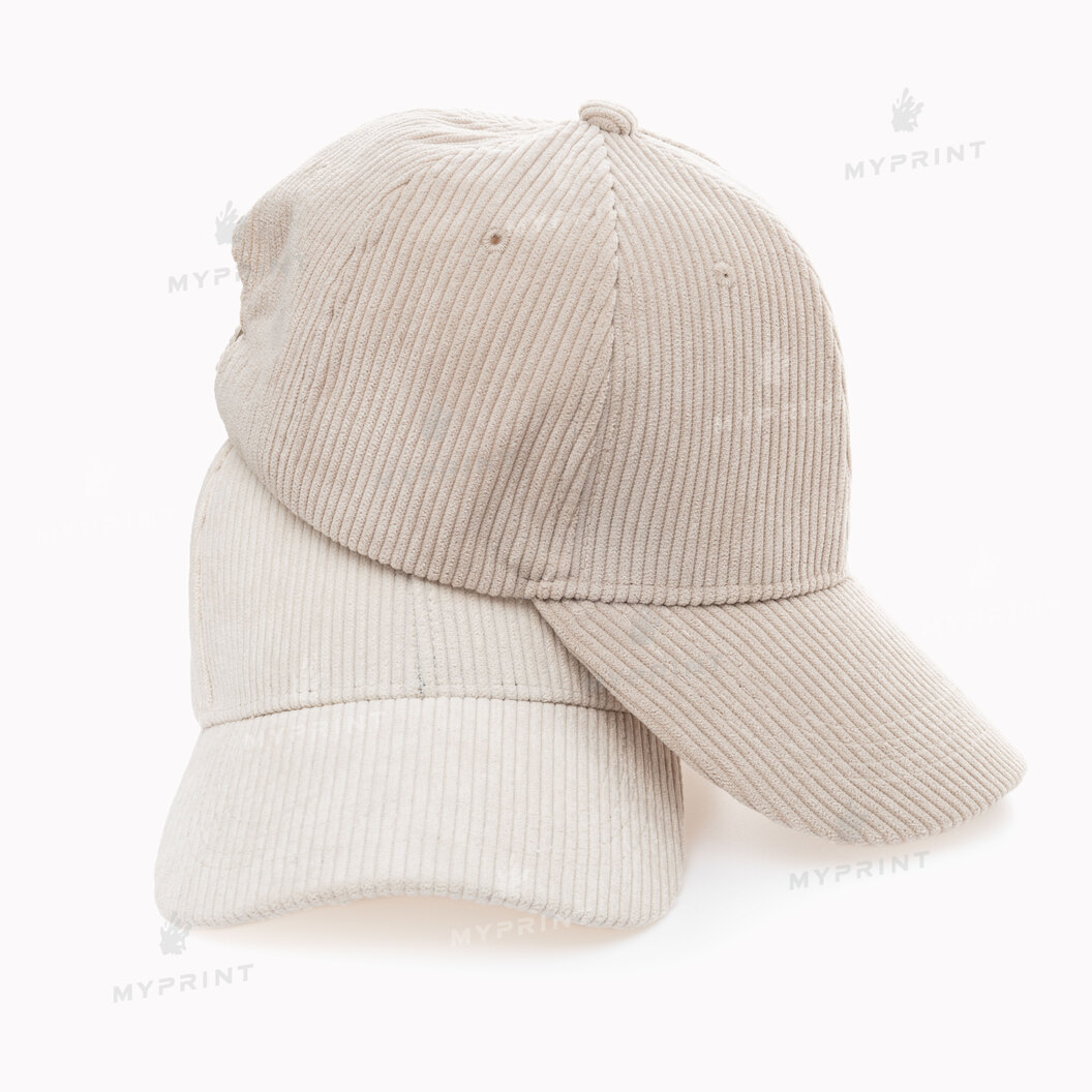 Кепка шестиклинка вельветова бежева (10286) - фото 4 Кепка шестиклинка вельветова бежева (10286) - фото 4 - Заготовки для сублімації