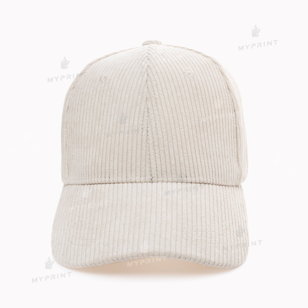 Кепка шестиклинка вельветова біла (10284) - фото 2 Кепка шестиклинка вельветова біла (10284) - фото 2 - Заготовки для сублімації