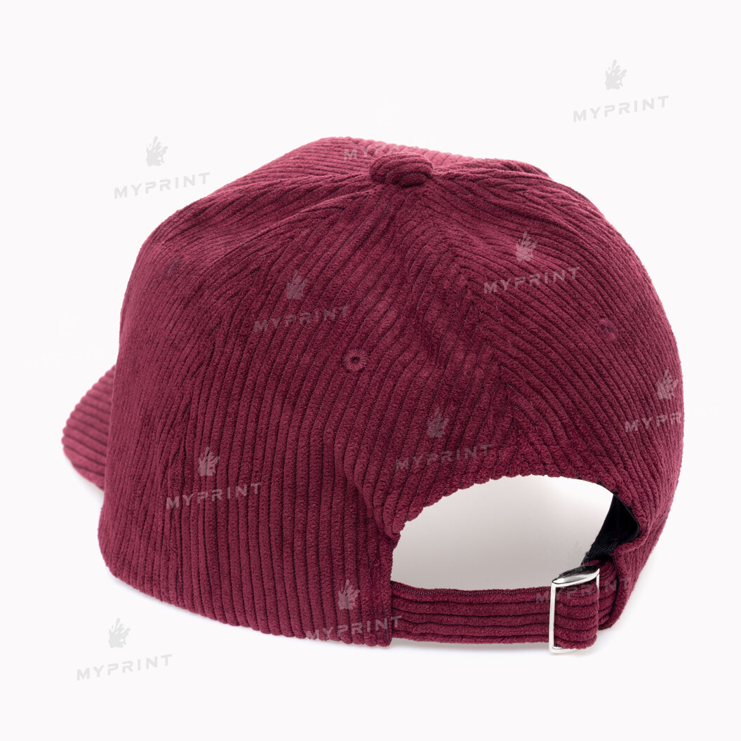 Кепка шестиклинка вельветова бордова (10285) - фото 3 Кепка шестиклинка вельветова бордова (10285) - фото 3 - Заготовки для сублімації