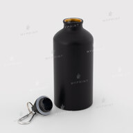 Пляшка для води з карабіном матова чорна 500 мл (10519) - фото 2 - Заготовки для друку