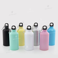 Пляшка для води з карабіном матова чорна 500 мл (10519) - фото 3 - Заготовки для друку