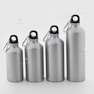 Sublimation Water Bottle with Carabiner Silver 400ml (10579) - фото 3 Sublimation Water Bottle with Carabiner Silver 400ml (10579) - фото 3 - Blanks for sublimation