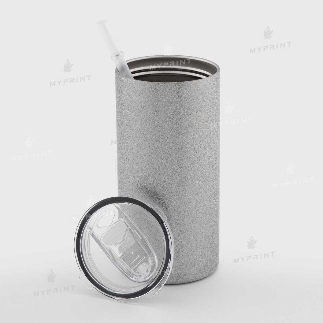 Thermal cup for sublimation "Starbucks" Style 5 glitter silver 450 ml (10776) - фото 2 Thermal cup for sublimation "Starbucks" Style 5 glitter silver 450 ml (10776) - фото 2 - Blanks for sublimation
