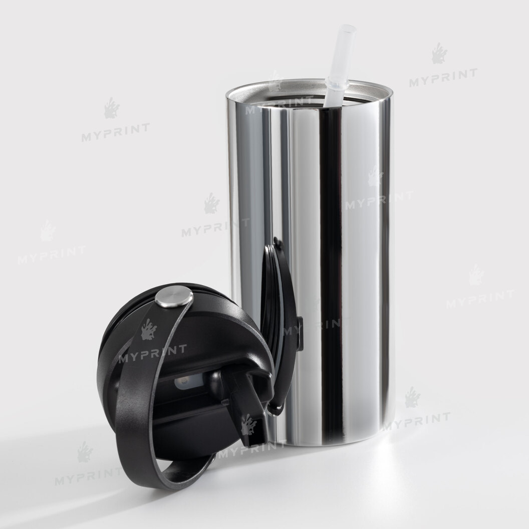 Thermo mug for sublimation "Starbucks" Style 3 metallic silver 450 ml (10757) - фото 2 Thermo mug for sublimation "Starbucks" Style 3 metallic silver 450 ml (10757) - фото 2 - Thermal cups thermoses for sublimation