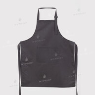 Фартух для сублімації саржевий з лямкою, що регулюється і кишенею подовжений темно-сірий (10849) - фото 2 Фартух для сублімації саржевий з лямкою, що регулюється і кишенею подовжений темно-сірий (10849) - фото 2 - Заготовки для сублімації