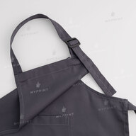 Фартух для сублімації саржевий з лямкою, що регулюється і кишенею подовжений темно-сірий (10849) - фото 3 Фартух для сублімації саржевий з лямкою, що регулюється і кишенею подовжений темно-сірий (10849) - фото 3 - Заготовки для сублімації