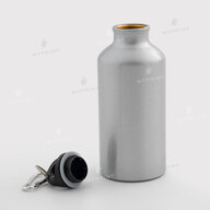 Sublimation Water Bottle with Carabiner Silver 400ml (10579) - фото 2 Sublimation Water Bottle with Carabiner Silver 400ml (10579) - фото 2 - Blanks for sublimation