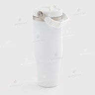 Thermal mug for sublimation with folding handle white 900 ml (10614) - фото 2 Thermal mug for sublimation with folding handle white 900 ml (10614) - фото 2 - Thermal cups thermoses for sublimation