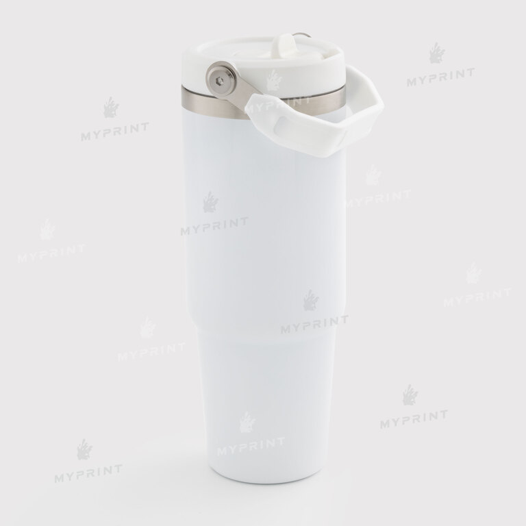 Thermal mug for sublimation with folding handle white 900 ml (10614)  Thermal mug for sublimation with folding handle white 900 ml (10614)