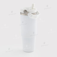 Thermal mug for sublimation with folding handle white 900 ml (10614) - фото 1 Thermal mug for sublimation with folding handle white 900 ml (10614) - фото 1 - Thermal cups thermoses for sublimation