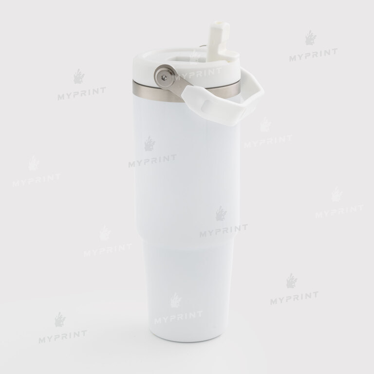 Thermal mug for sublimation with folding handle white 900 ml (10614)  Thermal mug for sublimation with folding handle white 900 ml (10614)