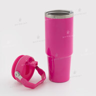 Thermal mug for sublimation with folding handle pink 900 ml (10618) - фото 3 Thermal mug for sublimation with folding handle pink 900 ml (10618) - фото 3 - Thermal cups thermoses for sublimation