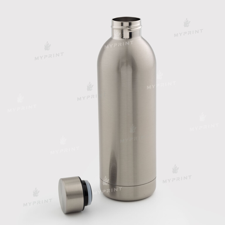 Thermal bottle for sublimation metal (steel 304) with a narrow neck silver (450 ml) (10588)  Thermal bottle for sublimation metal (steel 304) with a narrow neck silver (450 ml) (10588)